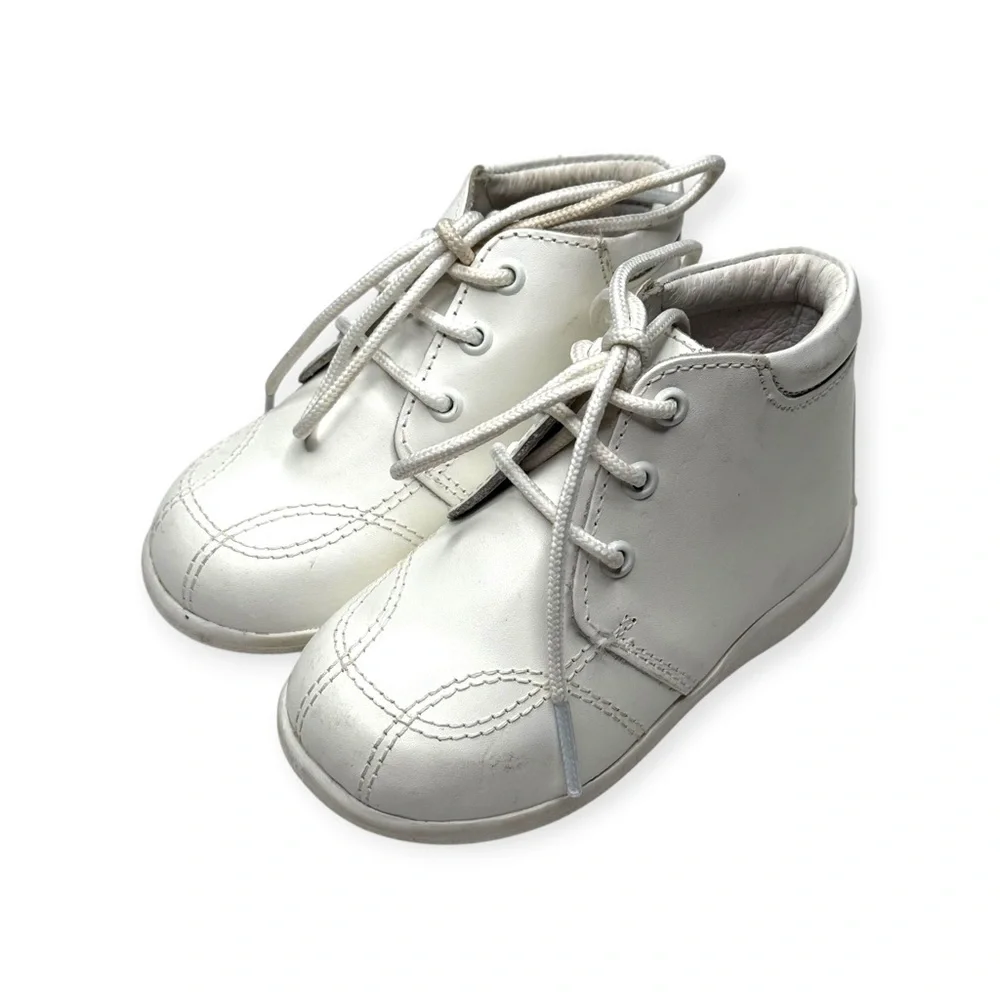 Andanenes ❤︎︎ A5049 Lace-Up Walking Shoe Bootie ❤︎︎White ❤︎︎ 7 Baby Boy Girl ❤︎︎